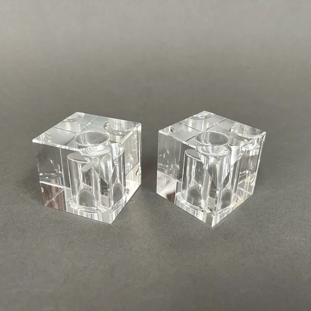Oleg Cassini Salt and‎ Pepper Shakers Glass without stoppers